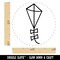 Cute Kite Outline Self-Inking Rubber Stamp for Stamping Crafting Planners